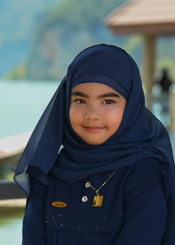 Child photographed by the water in Krabi