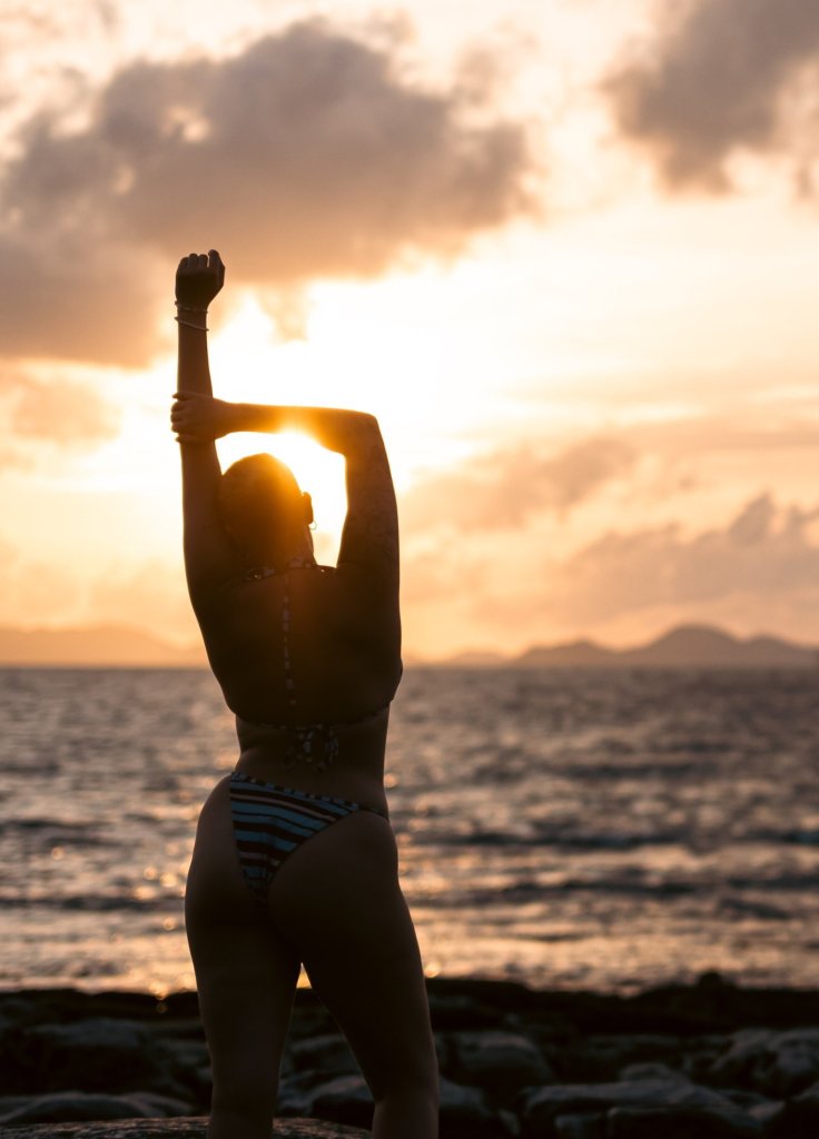 Romantic sunset photography on Krabi beach featuring golden skies, ocean views, and unforgettable vacation memories.